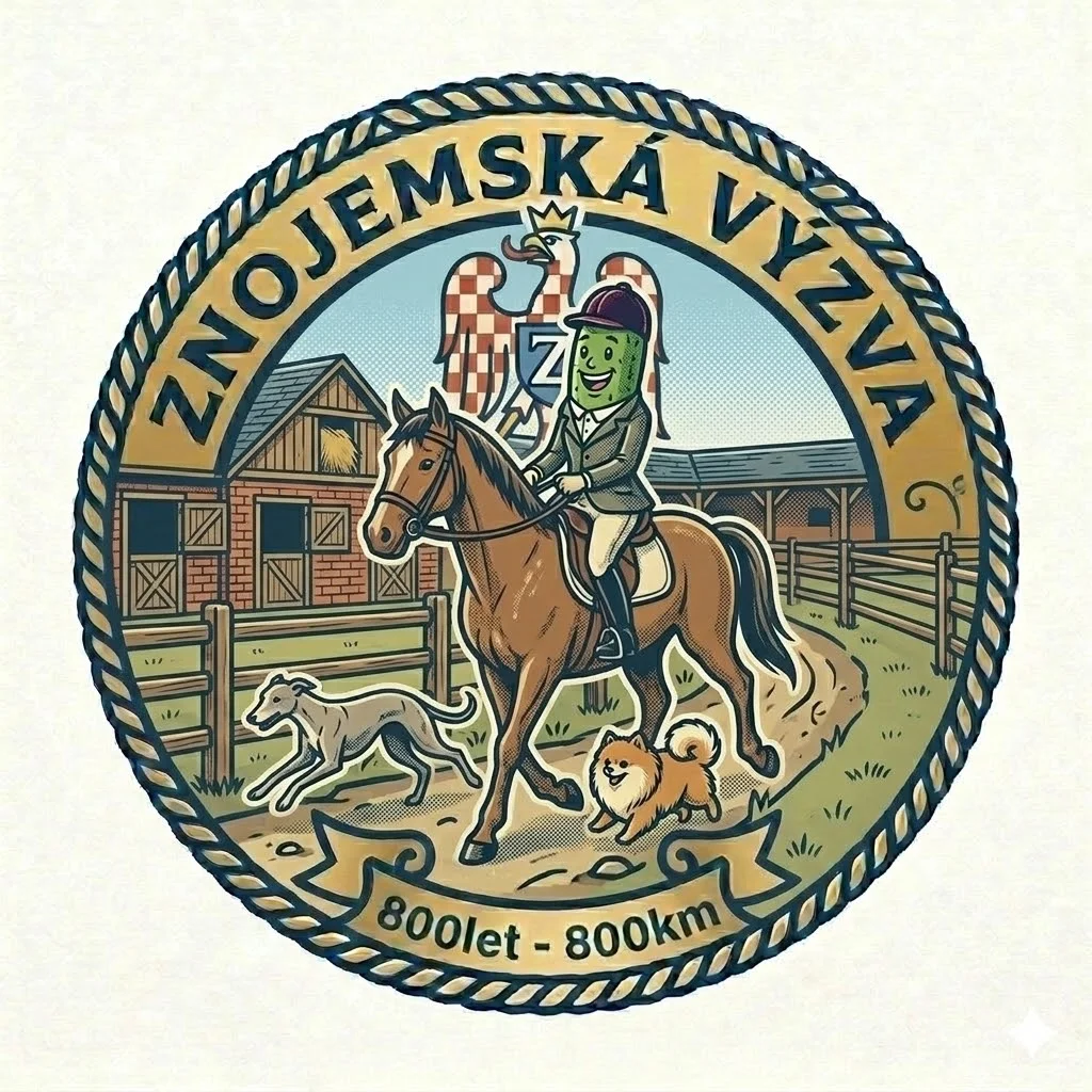 Okurka jezdkyně na koni